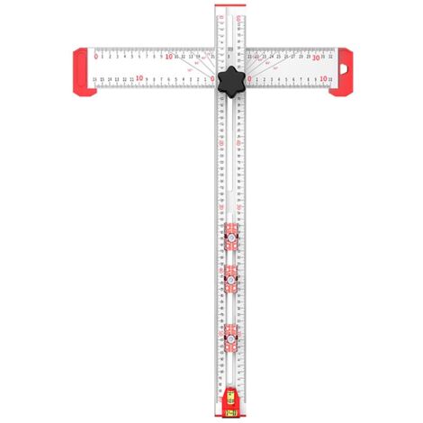 Équerre En T Réglable En Alliage Aluminium - Gabarit De Perçage Pour Tiroirs, Armoires - Outil De Positionnement Précis