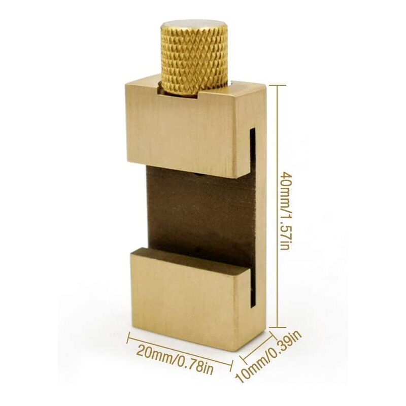 Linghhang - Règle de Positionnement en Acier Inox, Ruler Outil Laiton Acier Règle Bloc, Butée de Règle, Règle de Marquage 30 cm, Outil de Marquage,