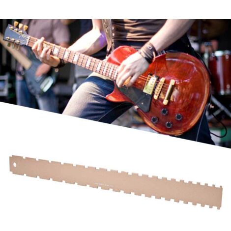 Règle de Réglage de Hauteur des Cordes pour Guitare Basse en Métal Doré - Outil de Précision