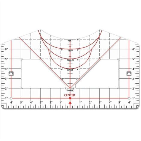 RèGle de T-Shirt pour L'Alignement Design Centré Outil Mesure Acrylique Toutes les Tailles