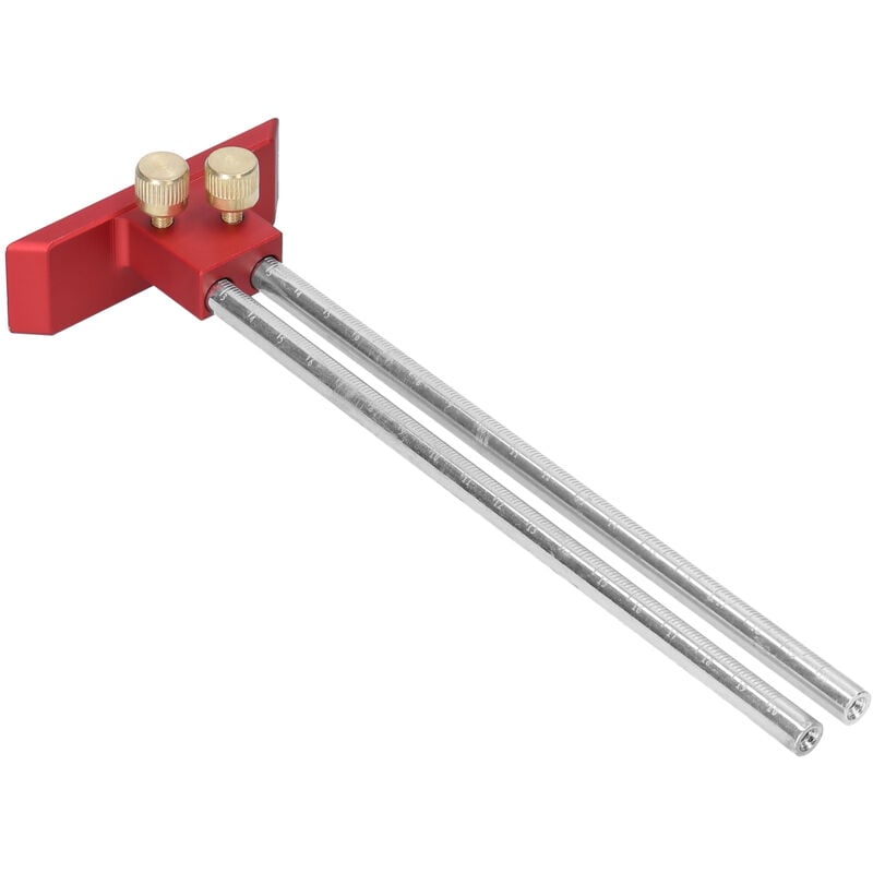 Lifcausal - Règle de traçage à double tête pour menuiserie 0-200 mm Jauge de marquage du bois Outil de traçage à mortaise pour charpentier