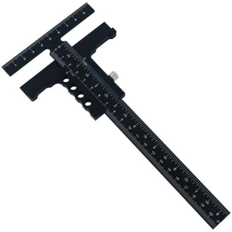 Règle de traçage coulissante en T pour le travail du bois, outil de mesure, outil de mesure de menuiserie, traceur de marquage, jauge de mesure