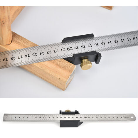 Règle de traçage d'angles en acier, outil de précision pour menuiserie et bricolage (Modèle B)