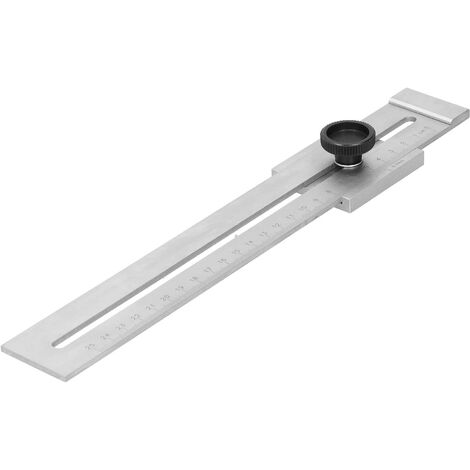 Règle de traçage de trou, règle de traçage parallèle de règle de traçage de 0 à 250 mm, outil de traçage pour le travail du bois, règle de traçage du travail du bois, pour le positionnement