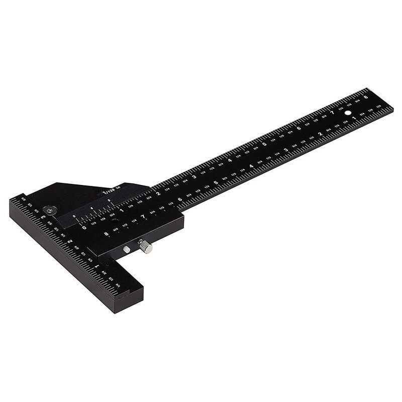 Règle de Traçage Multifonctionnelle pour le Travail du Bois, Règle en forme de t en aluminium, Outil de mesure de 0-280mm