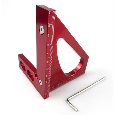 Règle de traçage pour le travail du bois, équerre, gabarit d'angle, équerre de précision, outil de traçage, jauge d'angle, règle en alliage d'aluminium