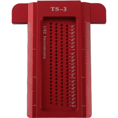 Règle de traçage T pour bois avec gabarit de positionnement de trous en aluminium pour projets DIY