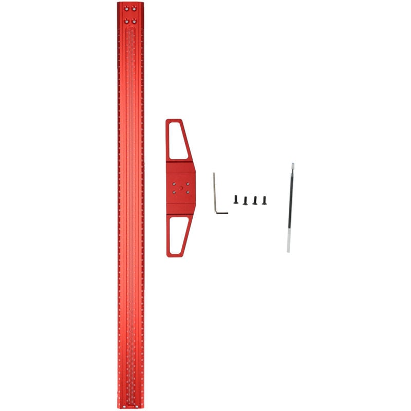 Basetbl - Règle de travail du bois type t, jauge de positionnement en aluminium, 600 mm