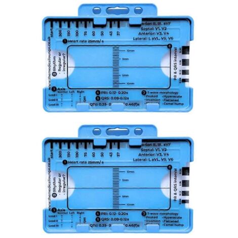 Règle ECG à 7 étapes (2 pièces), règle ECG à 7 étapes pour l'interprétation des ECG/EKG