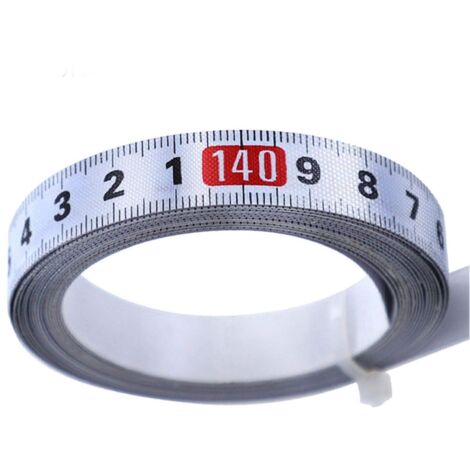 Règle en acier adhésive - Scie à onglet, ruban auto-adhésif, règle en acier métrique, ruban à mesurer portable pour établi et machines 3 m, 1 pièce