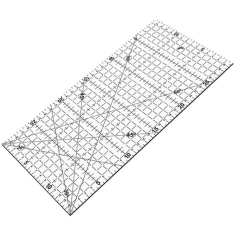 Règle en acrylique 30x15cm pour patchwork et couture, modèle transparent