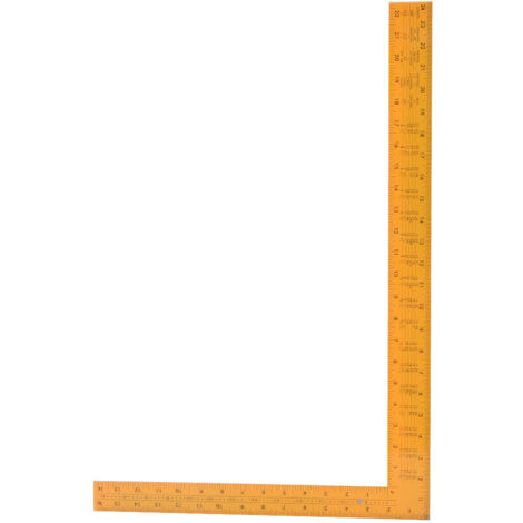Règle en aluminium outil de travail du bois carré de précision multifonctionnel pour la mesure d'inspection jaune