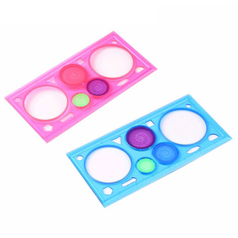 Règle géométrique en plastique, gabarit de puzzle circulaire en spirale, outil de dessin, jouet éducatif, fournitures scolaires pour enfants et étudiants