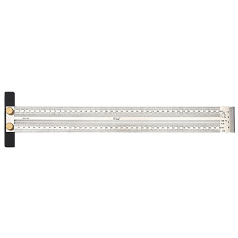 Règle graduée de haute précision, règle à trous en T, outil de traçage en acier inoxydable pour le travail du bois, outil de mesure pour menuisier