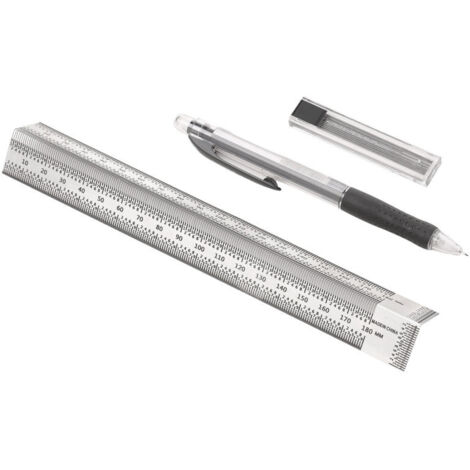 Règle graduée de haute précision, règle de perçage, équerre, outil de mesure multifonctionnel en acier inoxydable pour le travail du bois, traçage et traçage.