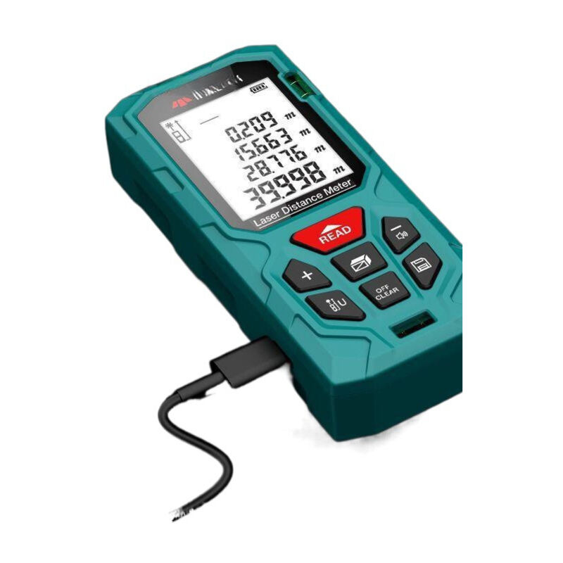 Règle laser de mesure multifonctionnelle laser de mesure de distance, rétroéclairage de commutation d'unité amélioré mode LCD et pythagore, outil de