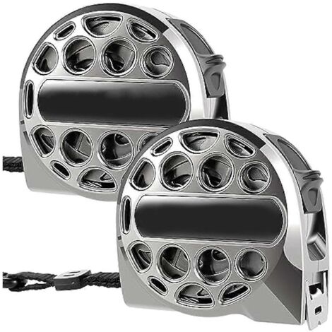 Règle métrique rétractable anticorrosion en acier inoxydable 2 pièces, 7,5 m / 25 pi