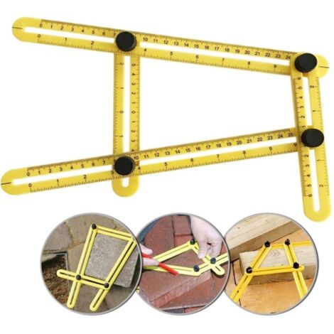 Regle Multi Angle d'outil de Modèle, Angleizer Template Tool, Règle de Mesure Multi-angle, Pliable Règle de Mesure, Règle Gnérale Modèle Angleizer pour Bricoleurs, Constructeurs, Artisans