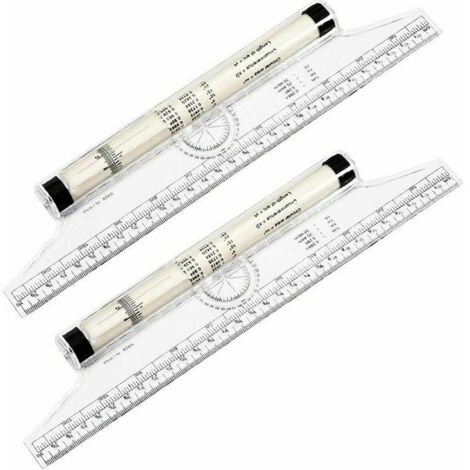 Règle parallèle à roulettes en deux parties, règle à dessin à roulettes, règle à roulettes multifonctionnelle, règle de mesure de bureau à roulettes