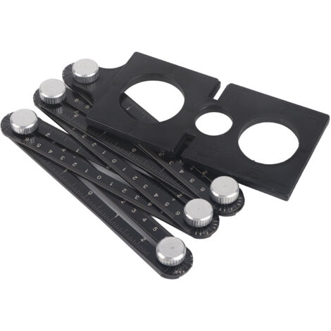 Règle pliante 6 en 1 en alliage d'aluminium, gabarit multifonction pour mesures d'angles, outil universel 5041