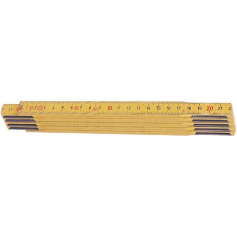 Règle pliante bois - jaune 2mx17mm Hultafors