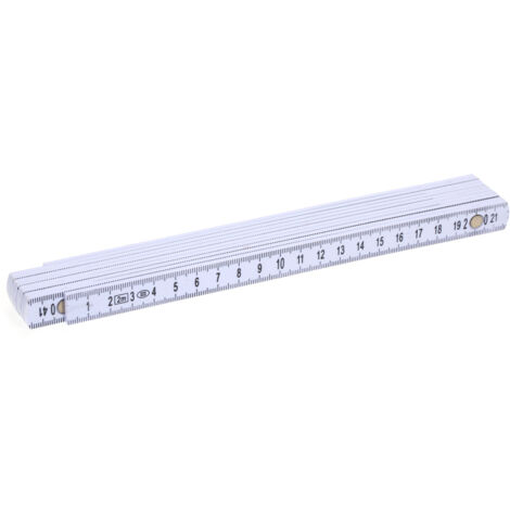 Règle pliante coulissante en dix parties de 2 m (6,6 pi) - Outil de mesure polyvalent pour la lecture intérieure, idéal pour les charpentiers et l'éducation. Léger et compact.