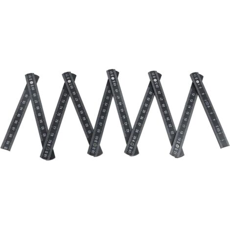 Règle Pliante Extensible 1m pour Menuiserie - Règle de Travail du Bois Professionnelle avec Revêtement Caoutchouc Anti-Dérapant - Outil de Précision pour Chantiers, Bricolage et Projets de Constructio