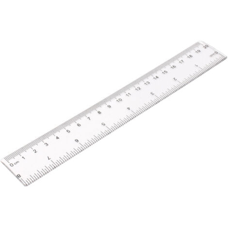 Règle transparente en plastique de 20 cm (8 pouces) - Outil de mesure simple et droit pour étudiants, école, bureau et fournitures de dessin