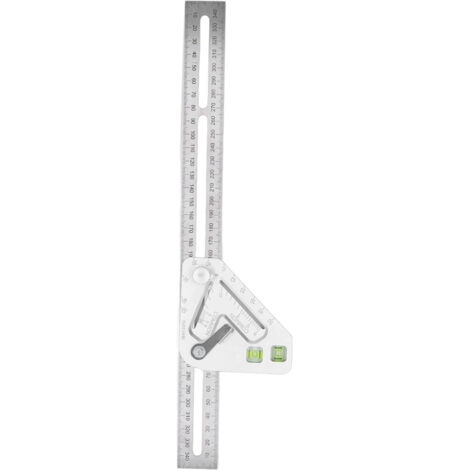 Règle triangulaire en aluminium flexible pour menuiserie avec niveau à bulle, durable et précise