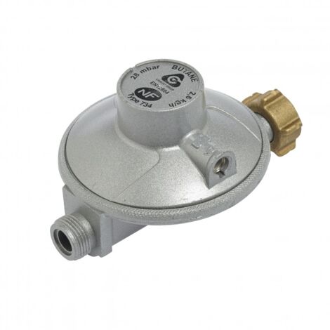 Regler für Butangas mit hohem Durchfluss 28 Millibar Durchflussrate 2,6 kg/h, GAZINOX GAZINOX