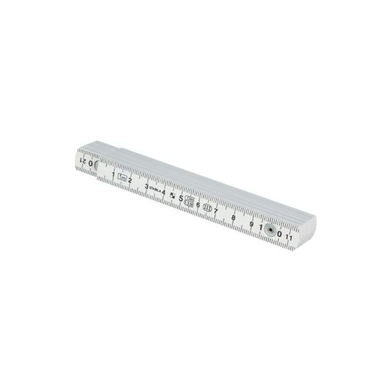 Stabila - mtre pliant plastique L.1M blanc rés.aux intemp.
