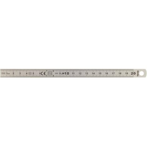Reglet 2 faces 20 cm en inox