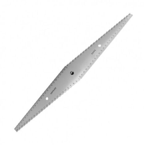 LEMAN REGLET DE TOUPILLEUR 500X65X2 GRADUE RECTO/VERSO