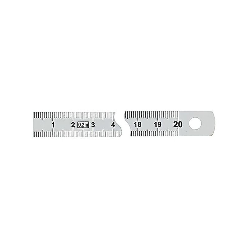 Réglet flexible inox chromé - 500 mm - 13x0,5 mm - recto mm, verso 1/2 mm Wilmart
