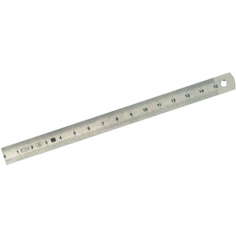 Mob Outillage – Réglet flexible en inox 15 cm – Double face graduée – Surface anti-reflet – Résistant à la corrosion – Trou de suspension intégré