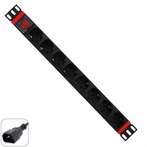 Regleta 19 8 Tomas Schuko con On/Off Switch WP WPN-PDU-C01-08
