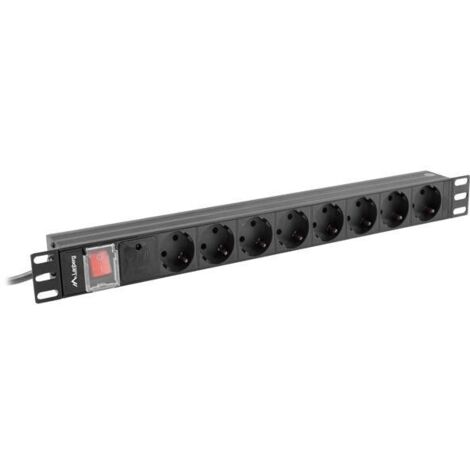 Regleta 19 8 Tomas Schuko Lanberg PDU-08F-0200-BK