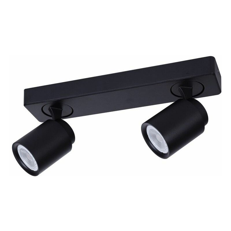 

Cristalrecord - Regleta 2 Focos GU10 HUM negro CR 43-721-02-008