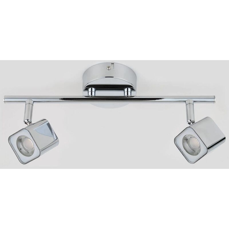 

LÚZETE - REGLETA 2 LUCES LED DICE 2x4W 4000K CROMO
