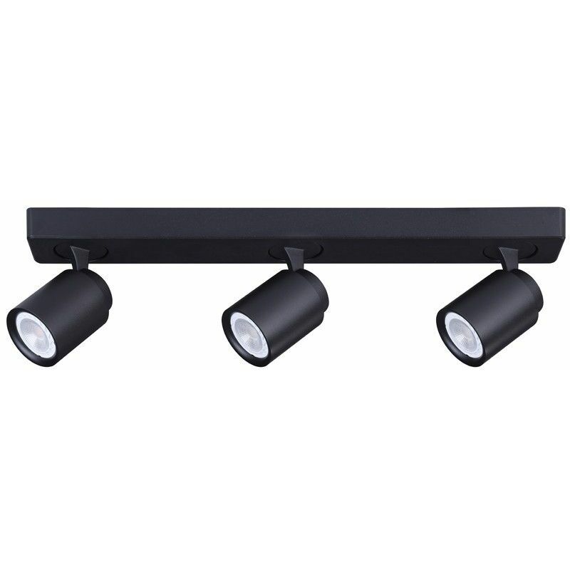 

Cristalrecord - Regleta 3 Focos GU10 HUM negro CR 43-721-03-008