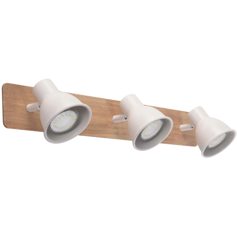 

Regleta 3 focos serie Miko blanco y madera GU10 (Jueric 10307)