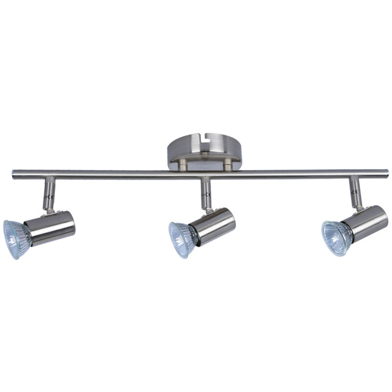 

Regleta 3 focos serie Plain níquel GU10 (Ledesma 10142)