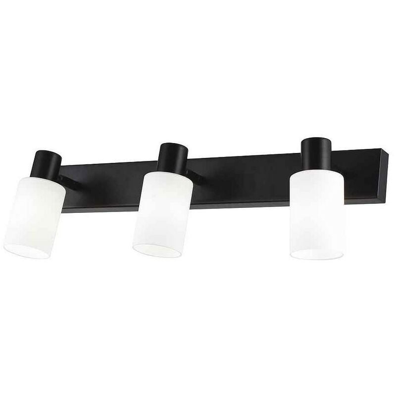 

Regleta 3 luces modelo PALAIS negro con tulipas cristal ALEMAR