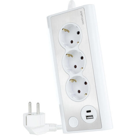 Regleta 3 Tomas Schuko NANOCABLE 10.37.0013-W