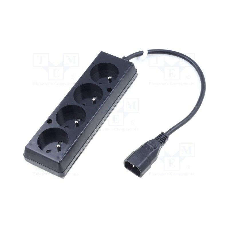 

Base Multiple 4 Enchufes Schuko A Conector C14 Macho
