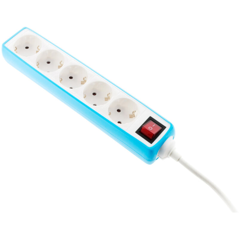 

Regleta 5 enchufes azul - Zenitech
