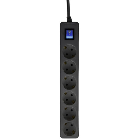 Regleta 6 Enchufes Schuko 1,5m con Interruptor 7hSevenOn