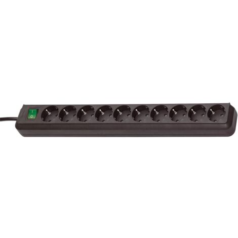 Regleta Brennenstuhl Eco-Line 10 enchufes negra 3m