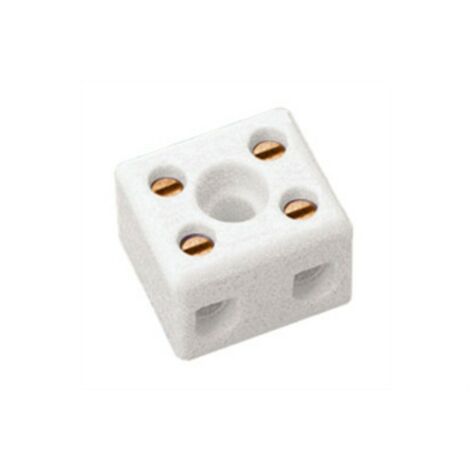 Regleta ceramica 2 polos diam.2.5mm. 8 mm.2