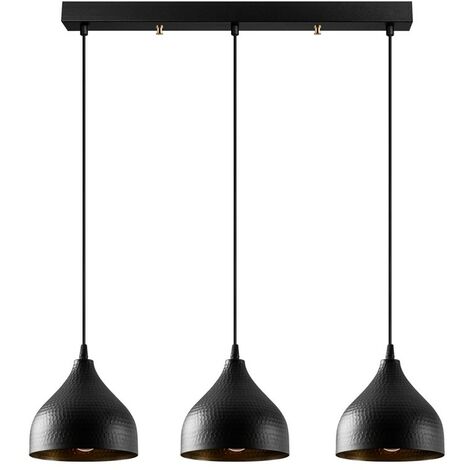 Regleta colgante Asney 18 Negro (3 luces)